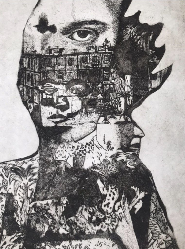 Recycled slots, Etching and aquatint, 50 x 40cm, €300