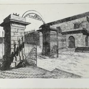Hope Castle Gates, Castleblayney, Etching, 28 x 35cm, €250