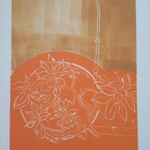 Jane Ellis, Orange Succulent, Linocut, 35 x 25cm, €180