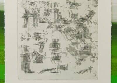 Jayde Dunphy, British lads hit each other with chair, Etching