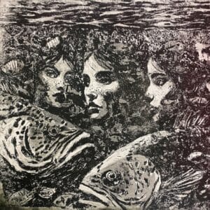 Dorota Konchevska, Nymphs naives 2, Etching, sugar lift, aquatint, 50 x 55cm, €800