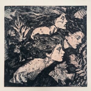 Dorota Konchevska, Nymphs Naives, Etching, sugar lift, and aquatint, 55 x 55cm, €800
