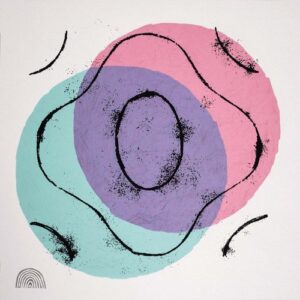 Aisling Conroy, CHLADNI AKUSTIK I, Digital print, screenprint and linocut, on Fabriano Botanical 300 gsm, 58 x 58 x 2cm