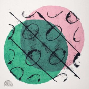 Aisling Conroy, CHLADNI AKUSTIK II, Digital print, screenprint and linocut, on Fabriano Botanical 300 gsm, 58 x 58 x 2cm