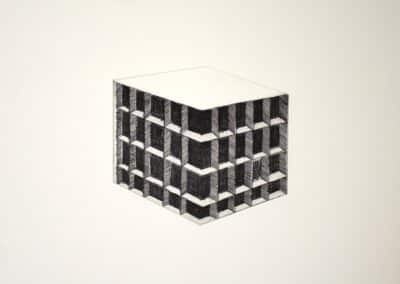 Niamh O'Reilly, House, Etching on paper mounted on plywood, 38 x 37cm