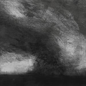 Emma Fitzpatrick, Scape 34, etching and monotype on paper, 12.5 x 35cm