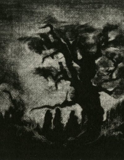 Caoimhe Dalton, The pattern, mezzotint and drypoint, 14 x 14cm