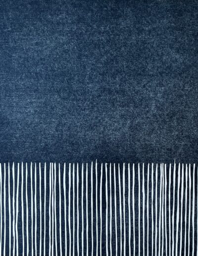 Ann Kavanagh, Line, Woodblock on Japanese paper, 39 x 36cm