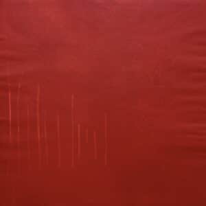 Ann Kavanagh, Red Lines, Woodblock on Japanese paper, 48.5 x 48.5cm
