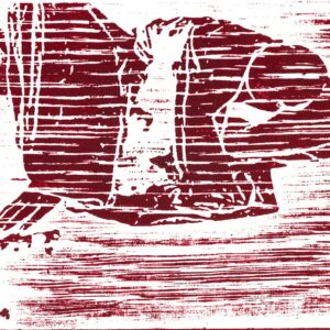 Romana Ashraf, The Body Unframed III, Woodblock on Chinese calligraphy paper, 30 x 40cm