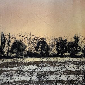 Linda Uhlemann, Dawn field, etching, 55 x 38cm